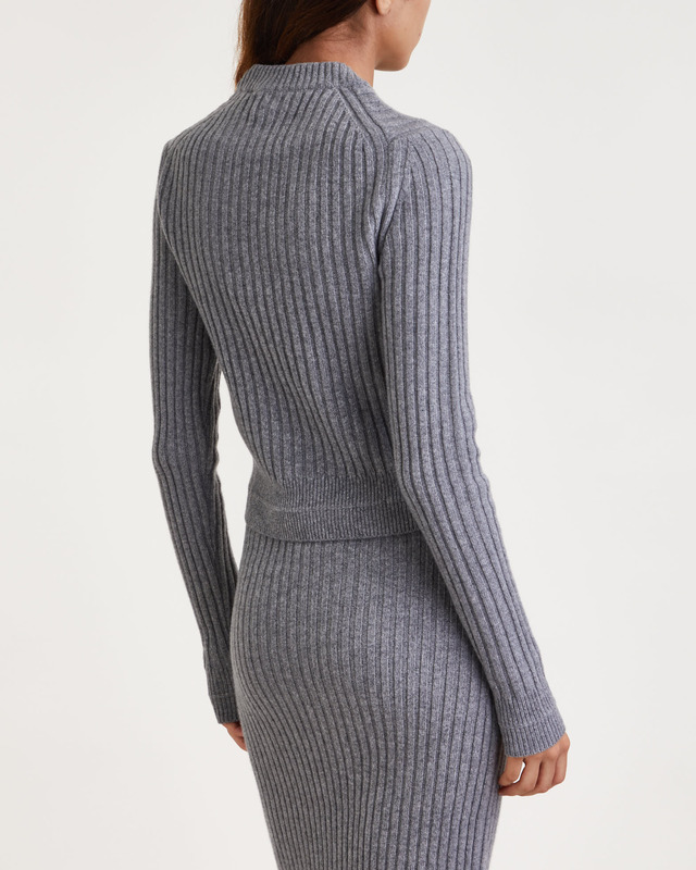 Filippa K Tröja Wool Rib Ljusgrå M