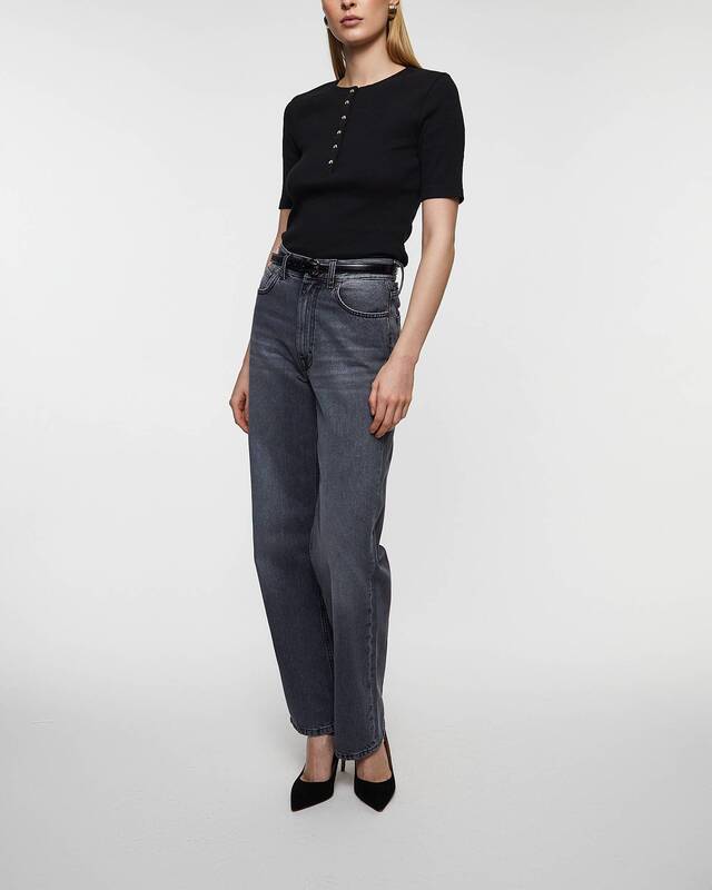 ANINE BING T-shirt Alessia Svart XS