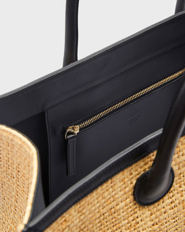 ATP Atelier Bag Alfano Raffia Vacchetta Svart/beige  ONESIZE