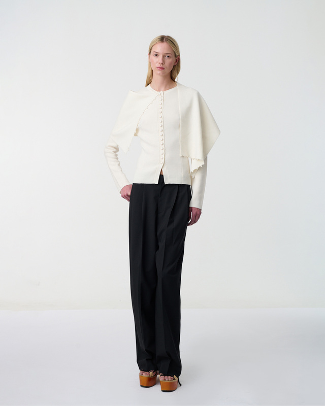 LEONI Cardigan Rooni Shawl  Ivory 38