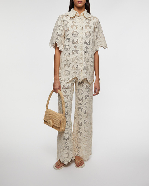 Byxor Natalina Guipure Lace Sand 2