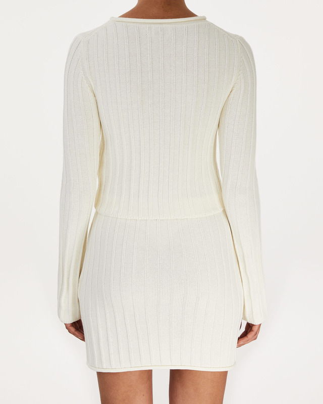 Filippa K Sweater Cotton Rib Vanilj XL