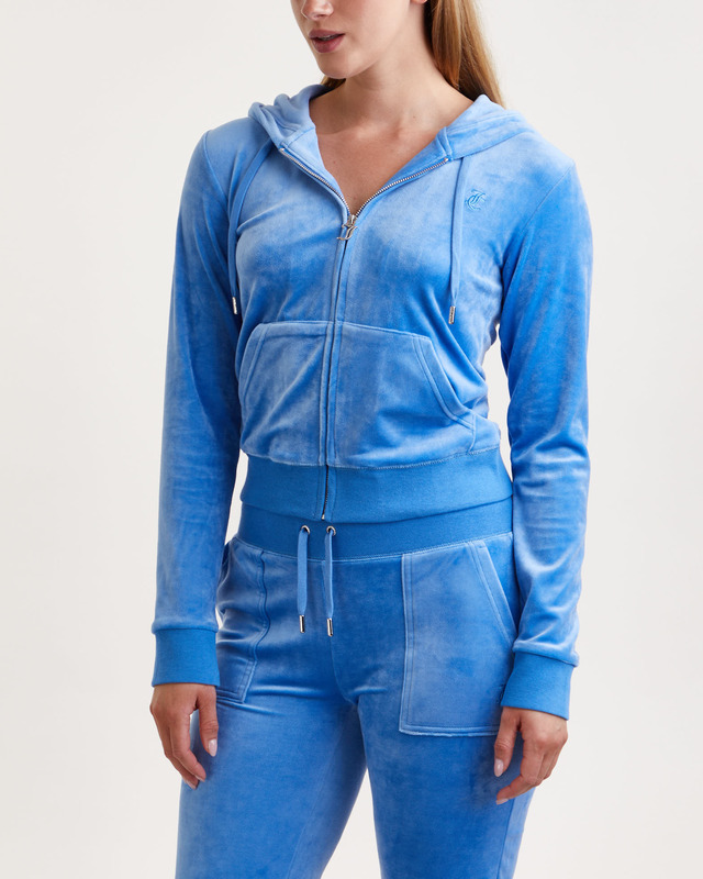 Juicy Couture Hoodie Classic Velour Blå XL