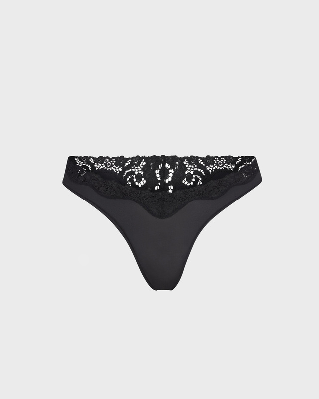 Skims Stringtruse Fits Everybody Lace Dipped Black XXS