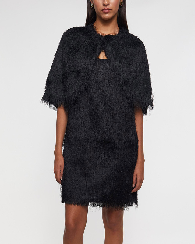 By Malene Birger Pinla Fringes cape Black ONESIZE