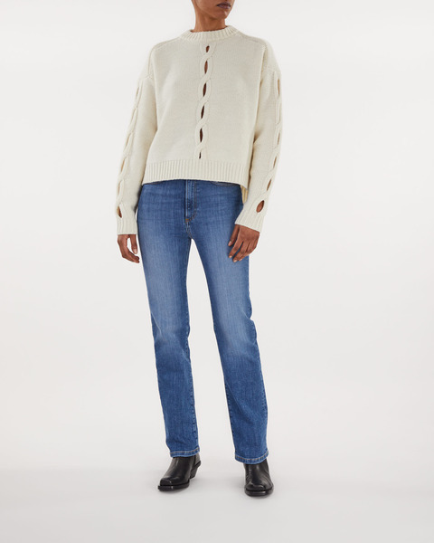 Braided Wool Sweater Ljusgul 2