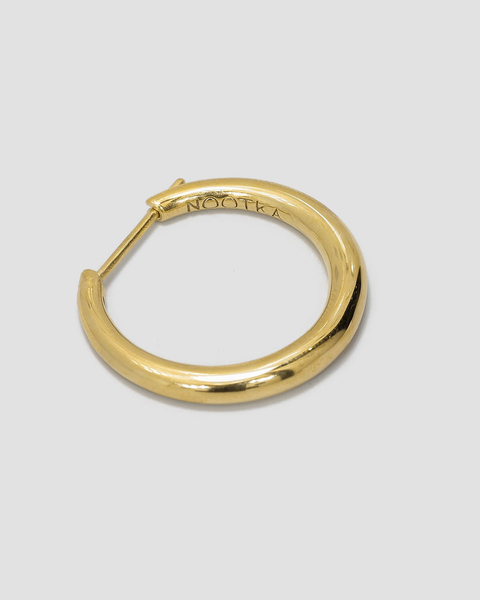 Earring Big Hoop Polished Guld ONESIZE 1