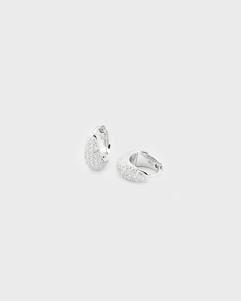 Örhängen Ice Huggie Pave Silver 1