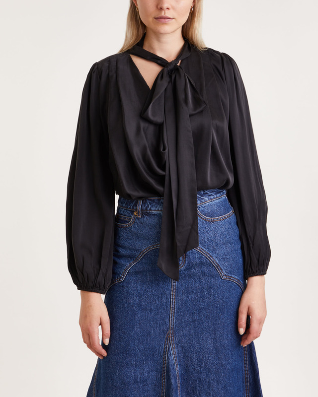 Zimmermann Blouse Silk Billow Black 1 (S-M)