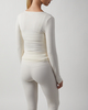 Sisterly tribe Top Soft Ballet Wrap  Offwhite S