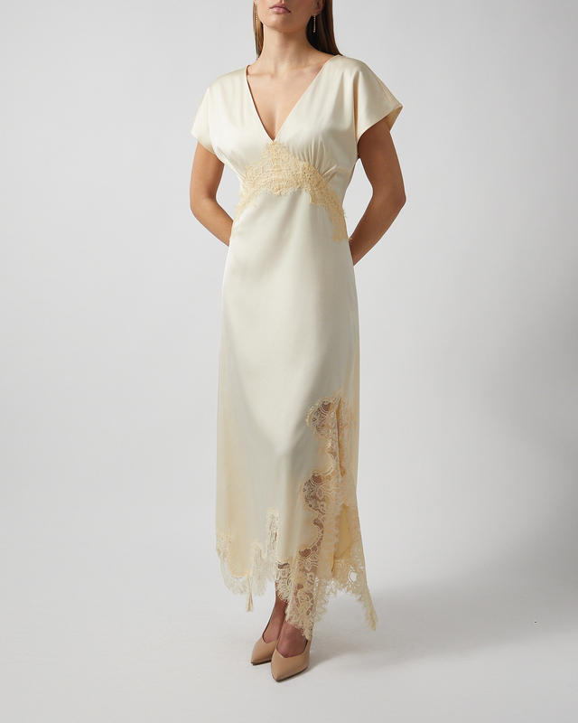 Wakakuu Icons Klänning Ray Lace Ljusgul XL