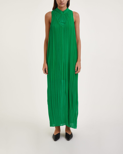 Plisserad Maxi klänning Grön 2