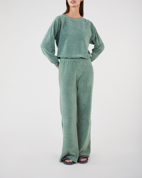 Wide Pant Organic Terry Green 2