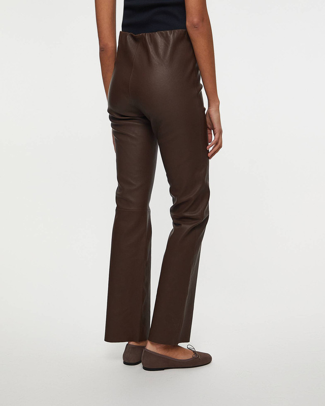 By Malene Birger  Florentina Trousers Long Leather Brown 38