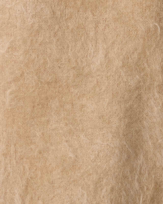 Soft Goat Striktrøje Brushed Short Sleeve Turtleneck Camel XL