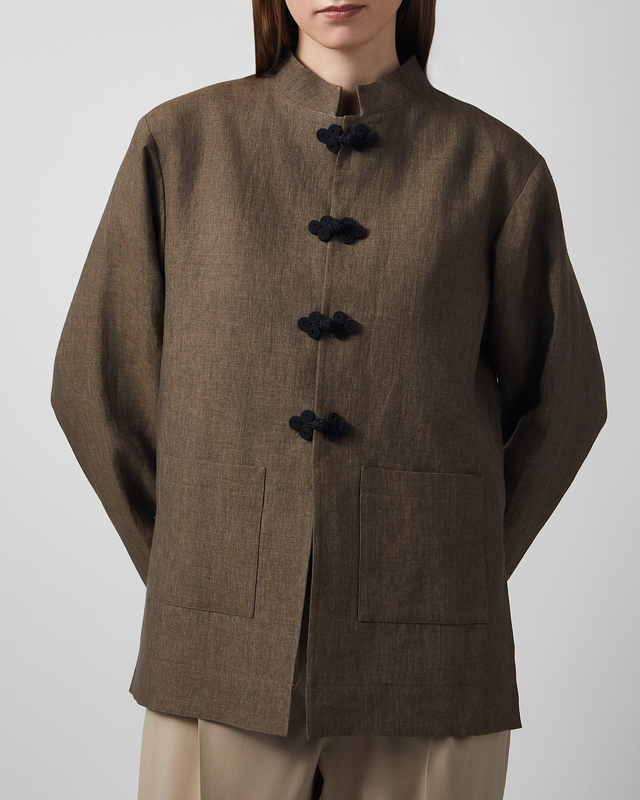 RÓHE Jacka Pankou Closure Linen Brun 34