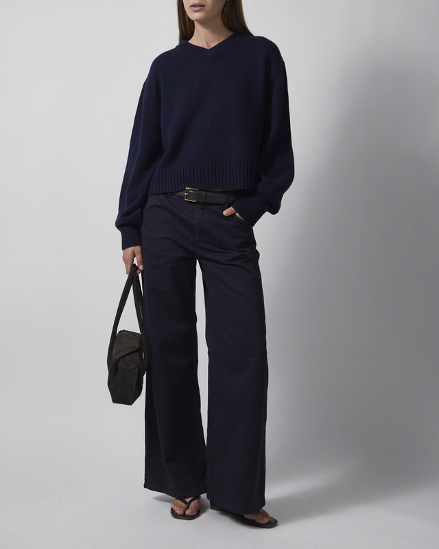 Wakakuu Icons Genser Cashmere V-Neck Navy M
