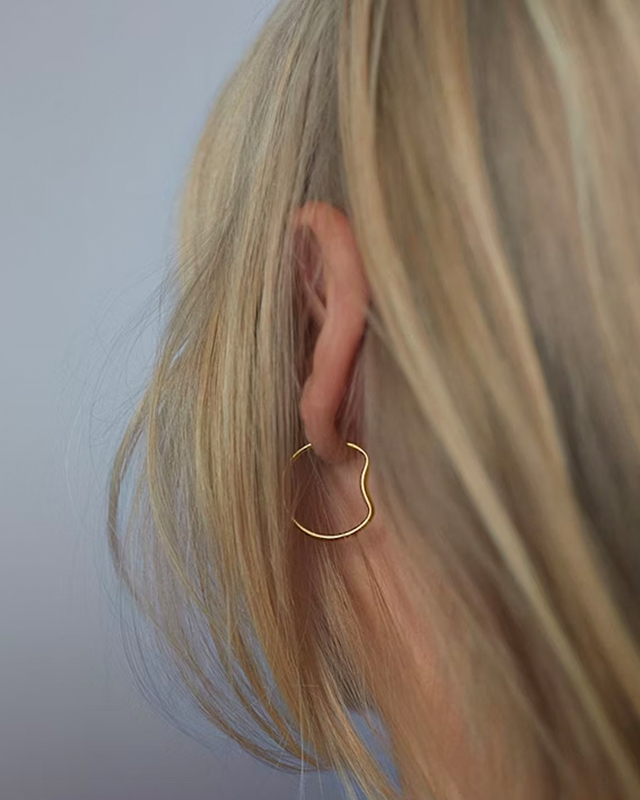 MARIA BLACK Earring Copenhagen 20 Hoop Guld ONESIZE