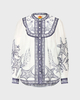 FARM Rio Blouse Coast Scarf Long Sleeve Offwhite M