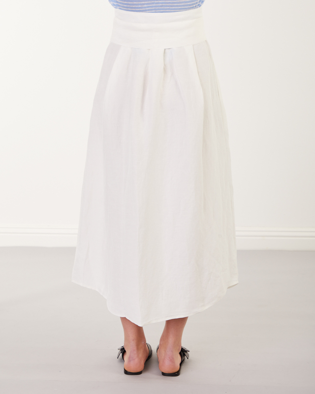 Vince Skirt belted button front  Offwhite XS