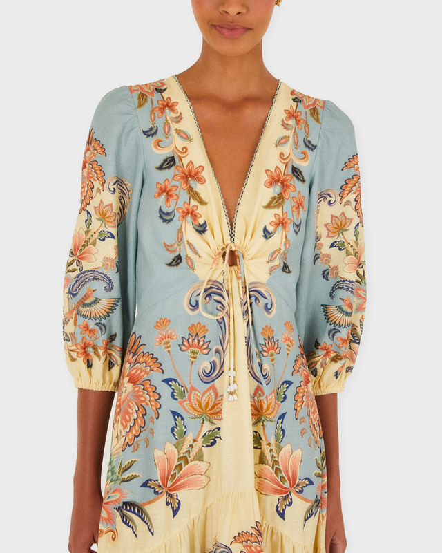 FARM Rio Dress Boho Maxi Ljusgul M