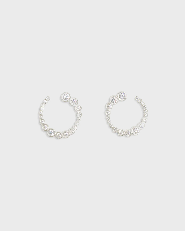 Ragbag Odette Spiral Earrings Silver ONESIZE