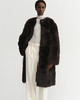 Almada Frakke Gemma Fur Leather Chocolate M