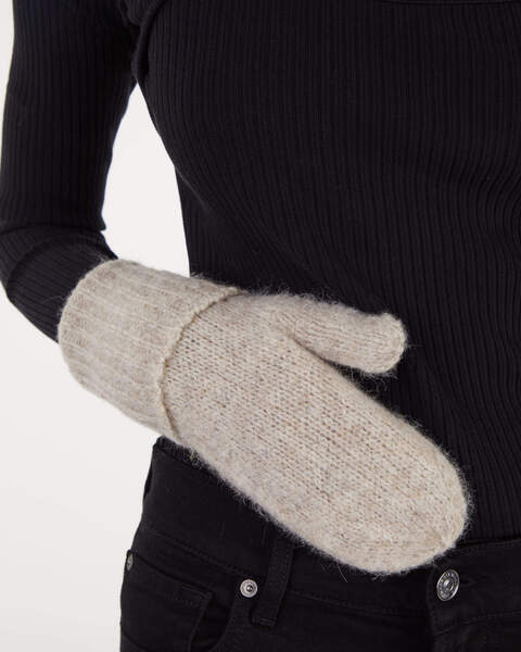 Knitted wool gloves female Marble ONESIZE 1