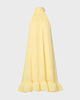 Malina Dress Sabrina Halterneck Ruffled Midi Light yellow S