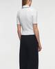 ROTATE Birger Christensen Topp Rib Polo Vit XS