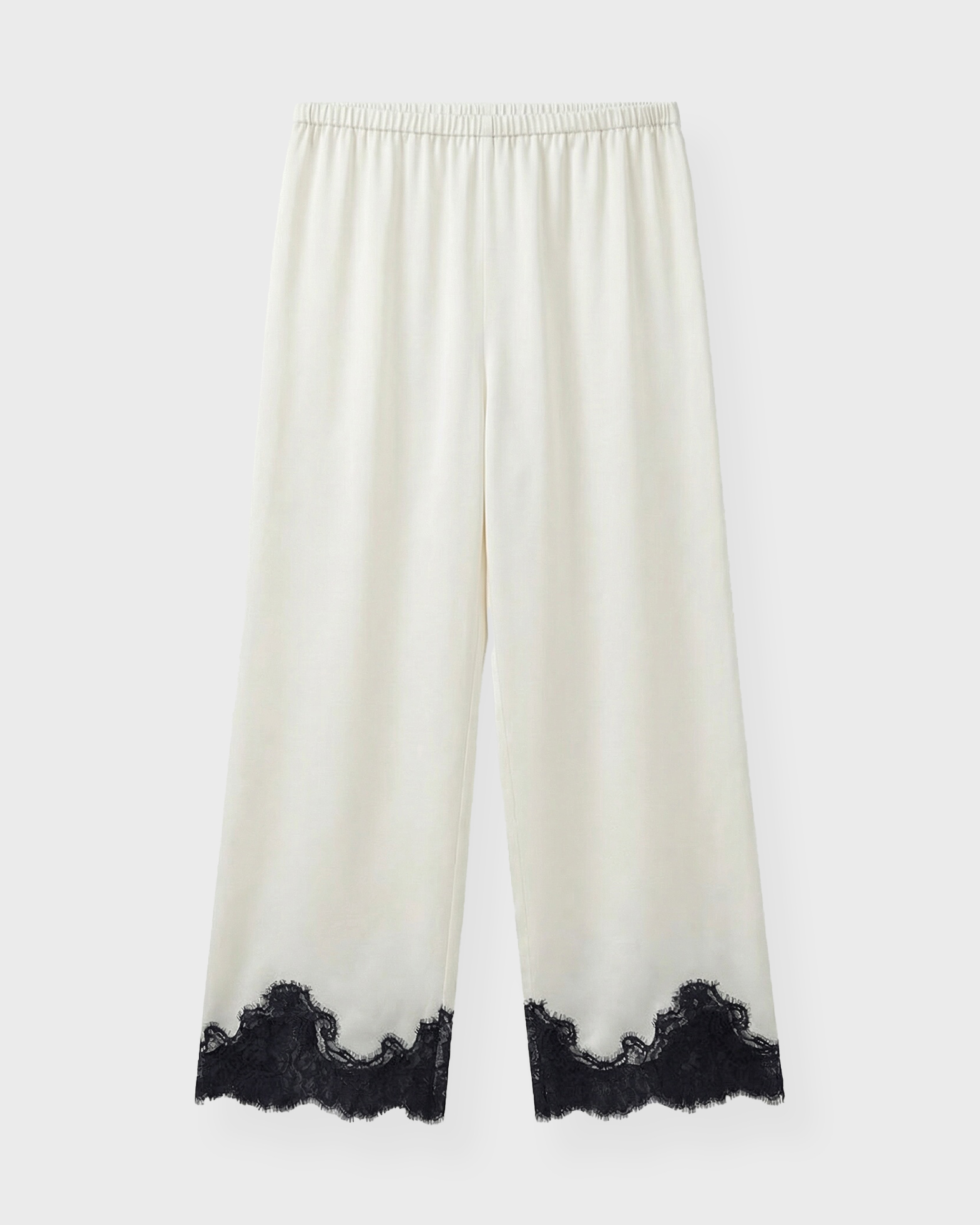 Wakakuu Icons Women's Offwhite Trousers Rayna Lace Xl
