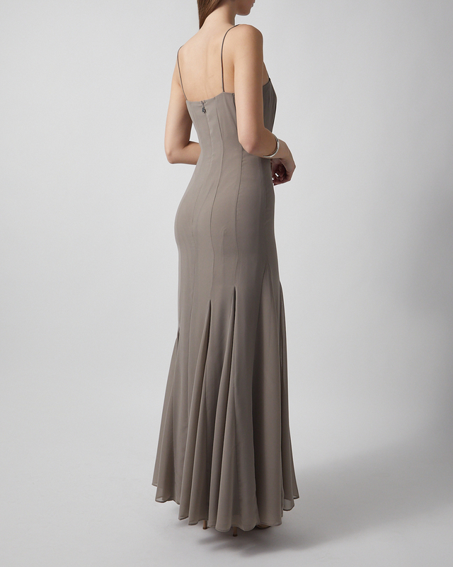 ROTATE Birger Christensen Kjole Chiffon Maxi Strap 40