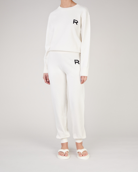Byxor Cashmere Blend Jogger Offwhite 2