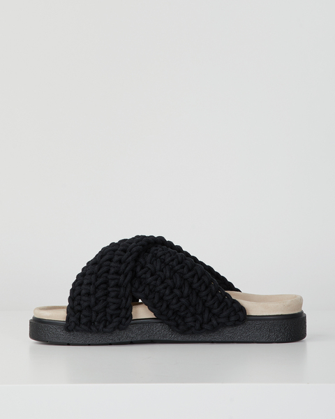 Sandal Slipper Woven  Black 2