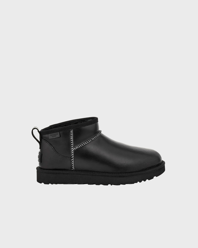 UGG Boots W Classic Ultra Mini Leather Regenerate Black US 5 (EUR 36)