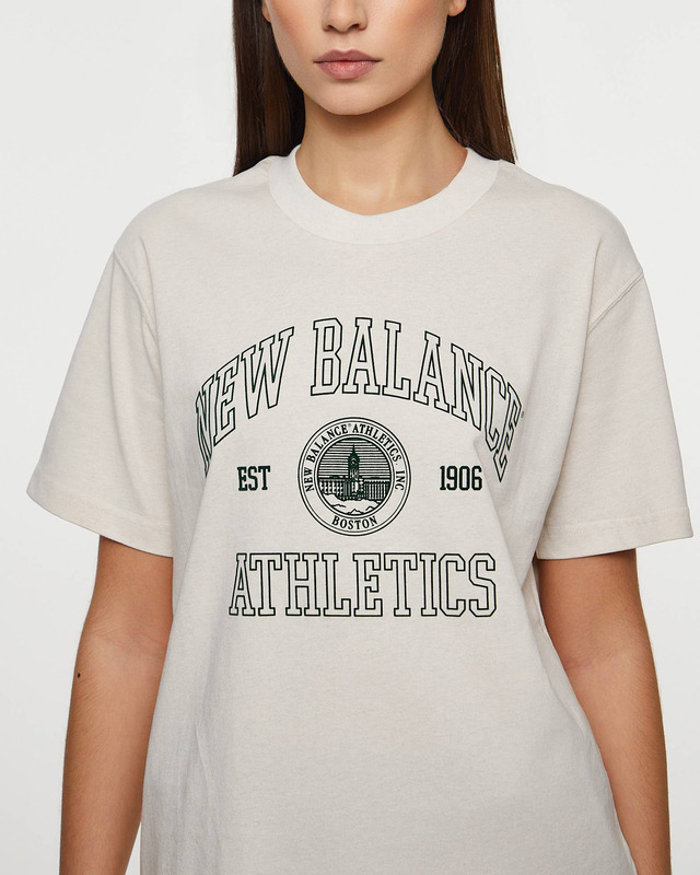 New Balance Athletics Oversized Crest T-Shirt Beige S