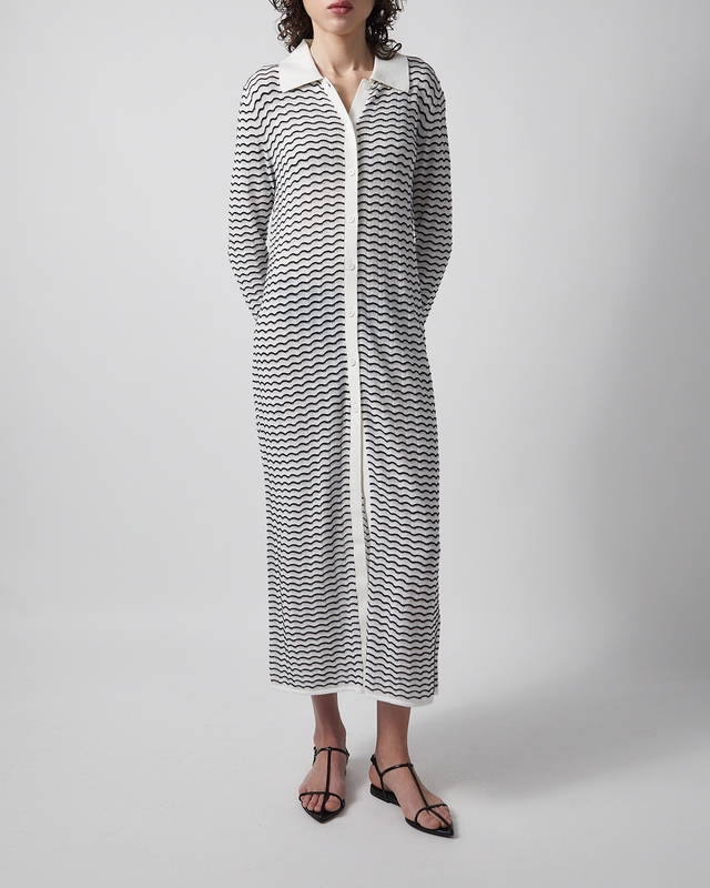 Dagmar Klänning Lace Shirt Vit/svart M