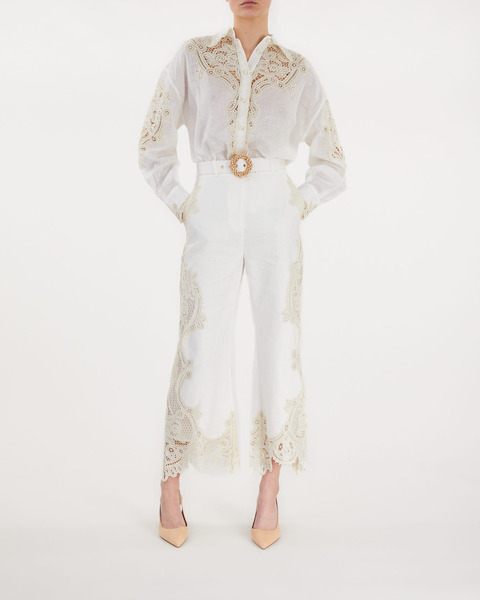 Pant Laurel Embroidered  Ivory cream 1