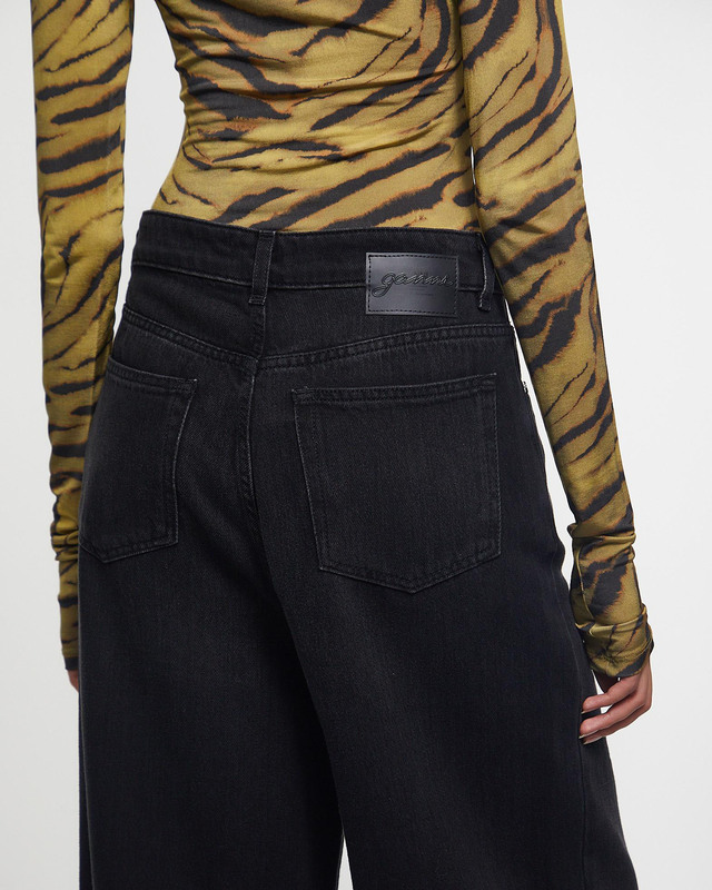 Ganni Jeans Soft Rigid Denim Baggy Washed black 29
