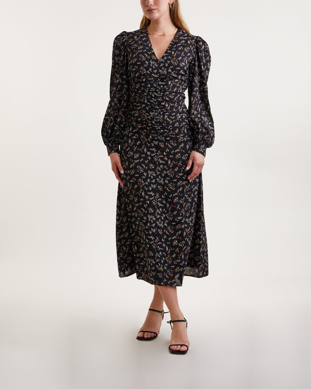 Wakakuu Icons Klänning Printed Balloon Sleeve Svart S