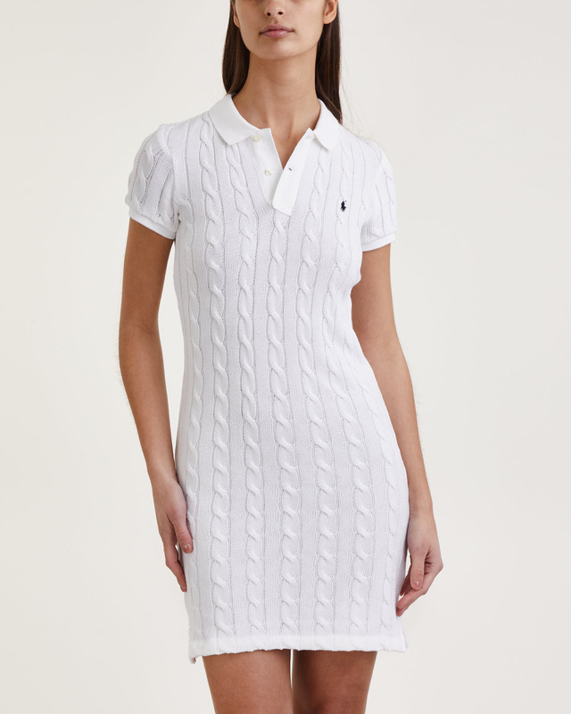 POLO Ralph Lauren Klänning Polo Cable Short Sleeve Vit M