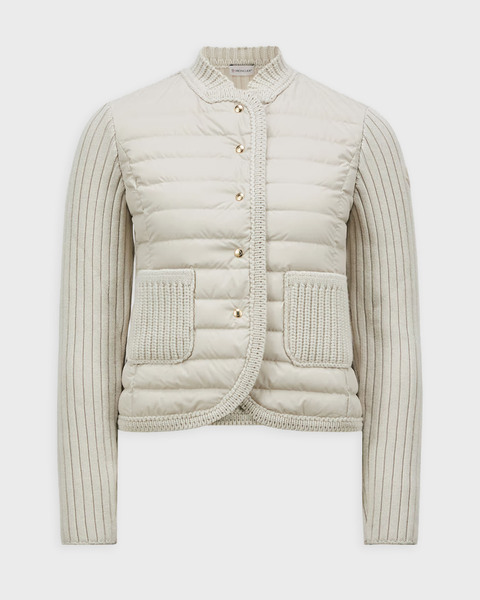 Cardigan Padded Wool Ljusbeige 1