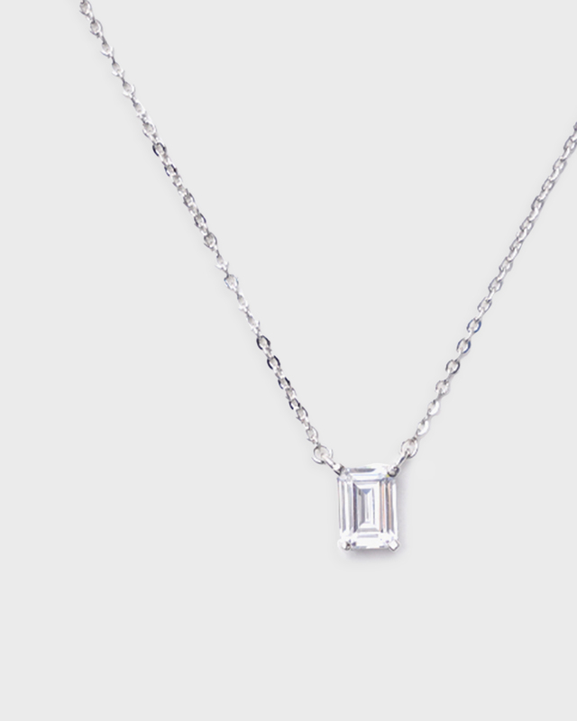 Izabel Display Halsband One Stone Necklace Vit ONESIZE