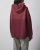 Found Hoodie Wildlife Embroidered Unisex Burgundy XS