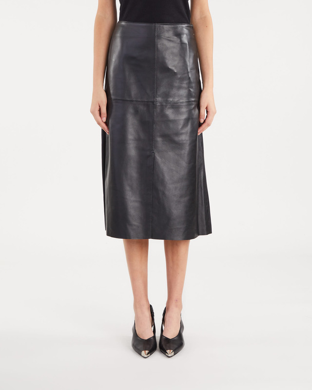 Joseph Skirt Sidena Nappa Leather Black 34
