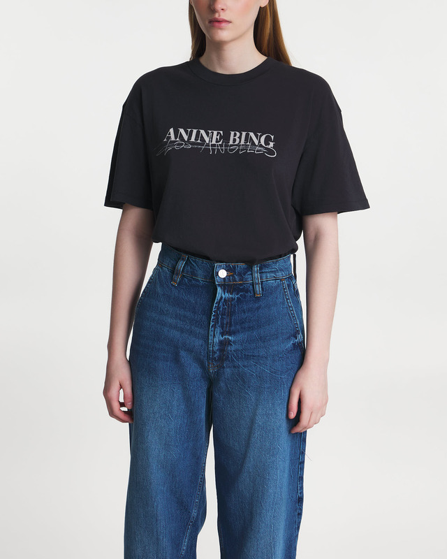 Anine Bing T-shirt Walker Doodle Vintage black S