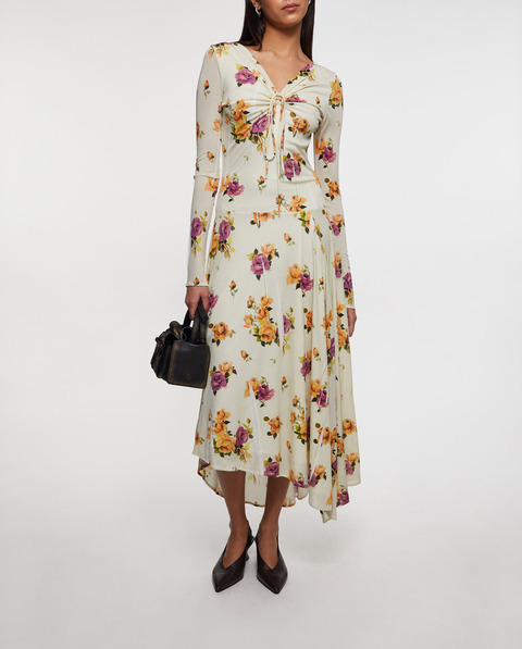 Klänning Asymmetrical Midi Print  Rosa/lila 2