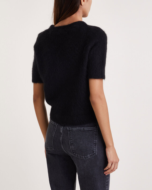 Dagmar Topp Brushed Alpaca  Svart L