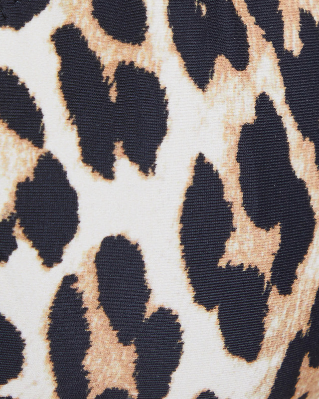 Ganni Bikini Topp Recycled Core Printed String Leopard 42