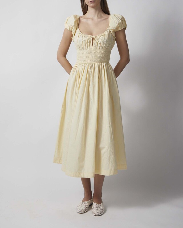 DÔEN Kjole Quinn Light yellow M